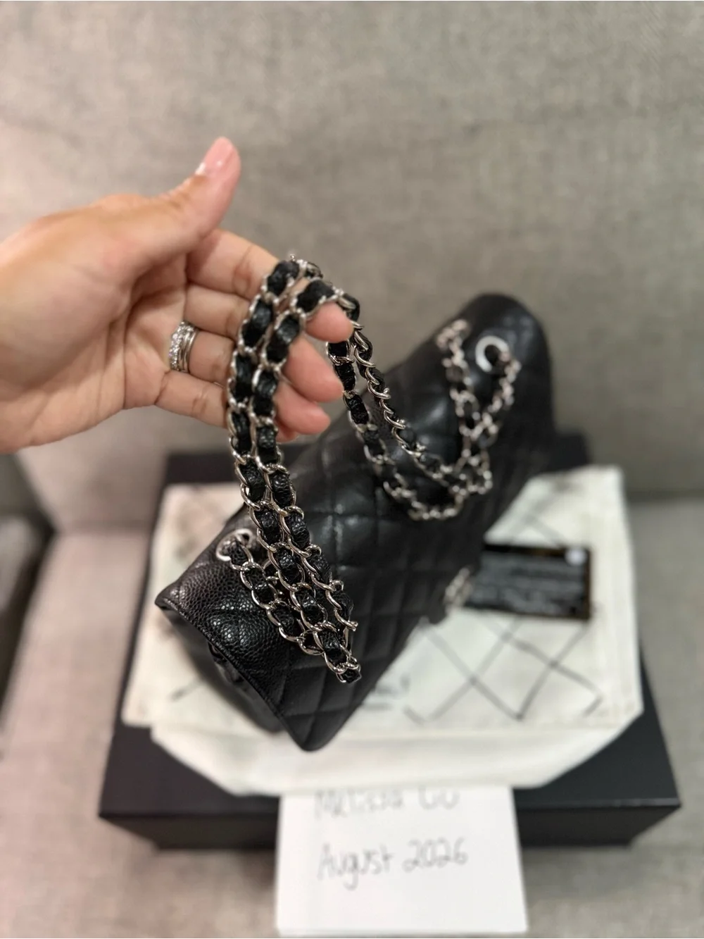 CHANEL Black Medium Double Flap with SHW